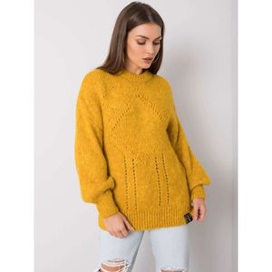 RUE PARIS Mustard sweater vyobraziť
