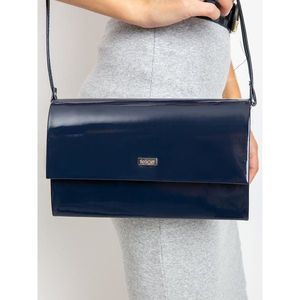 Navy lacquered clutch bag vyobraziť