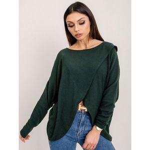 Asymmetrical blouse BSL dark green vyobraziť