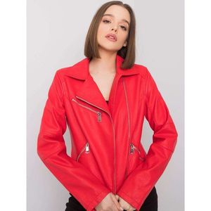 Light red jacket made of ecological leather vyobraziť