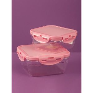 Square pink food container vyobraziť