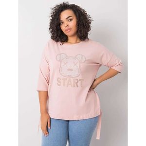 Dusty pink blouse with a shiny application vyobraziť