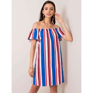 White and blue striped Spanish dress vyobraziť