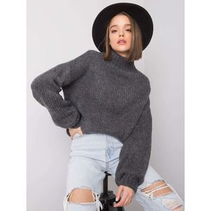 Ladies dark gray turtleneck sweater vyobraziť