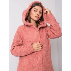 Dirty pink bouclé coat vyobraziť