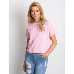 Women´s basic pink cotton t-shirt vyobraziť