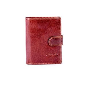 Natural brown leather wallet with a flap vyobraziť