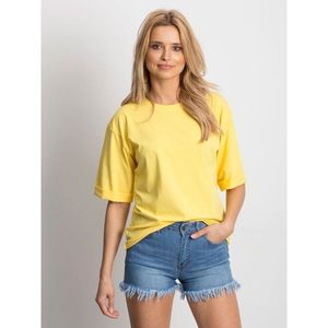 Plain cotton yellow blouse vyobraziť
