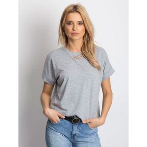 Women´s basic cotton gray t-shirt vyobraziť