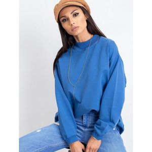 Basic blue cotton sweatshirt vyobraziť