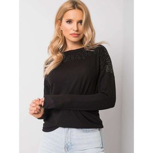 Black blouse with long sleeves vyobraziť
