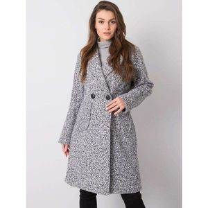 Women´s black and gray bouclé coat vyobraziť
