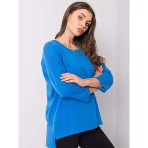 Women´s blue cotton blouse vyobraziť