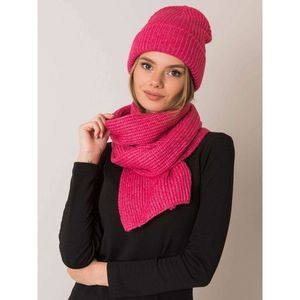 RUE PARIS Pink hat and scarf set vyobraziť