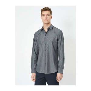 Koton Classic Collar Long Sleeve Patterned Shirt vyobraziť