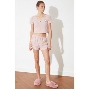 Trendyol Rose Dry Cheddar Knitted Pyjama Set vyobraziť