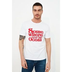 Trendyol White Male Slim Fit T-Shirt vyobraziť