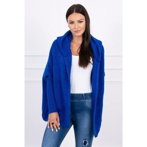 Hooded sweater with batwing sleeve mauve-blue vyobraziť