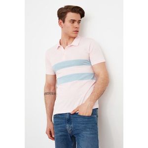 Trendyol Pink Paneled Polo Neck T-shirt vyobraziť