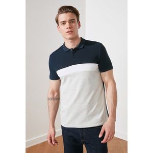 Trendyol Navy Blue Men's Regular Fit Short Sleeve Color Block Polo T-shirt vyobraziť