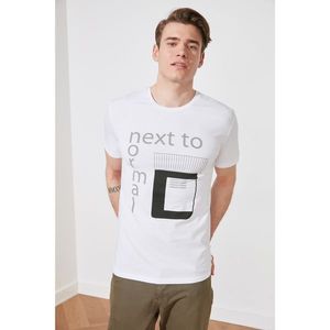 Trendyol White Male Regular Fit Printed Short Sleeve T-Shirt vyobraziť
