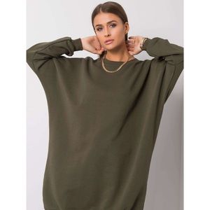 Khaki oversize sweatshirt dress vyobraziť
