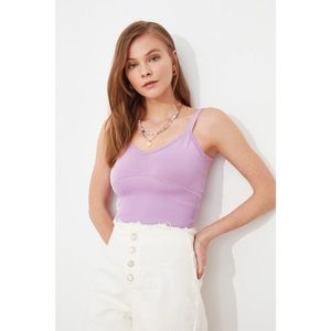 Trendyol Lilac Strapped Knitwear Blouse vyobraziť
