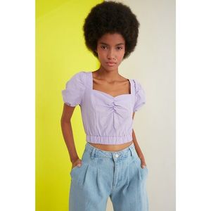 Trendyol Lilac Ruffle Blouse vyobraziť