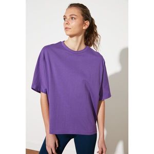 Trendyol Purple Back Decolletage Sports T-Shirt vyobraziť