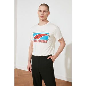 Trendyol Ekru Men's Regular Fit T-Shirt vyobraziť