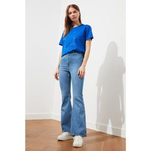 Trendyol Blue High Waist Flare Jeans vyobraziť