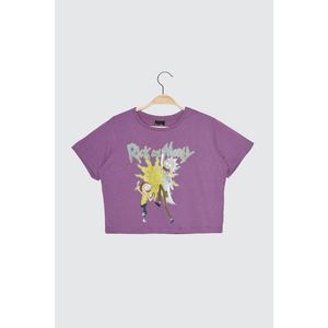 Trendyol Purple Knitted T-Shirt vyobraziť