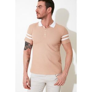 Trendyol Beige Male Slim Fit T-Shirt vyobraziť