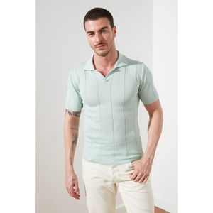 Trendyol Light Green Male Slim Fit Wacky Skid Knitwear T-Shirt vyobraziť