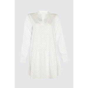 Trendyol White MinimalLy Patterned Woven Beach Dress vyobraziť
