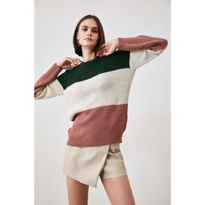 Trendyol Green Block Knitwear Sweater vyobraziť