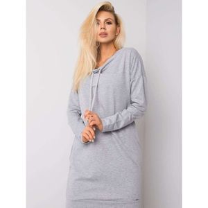 Gray melange sweatshirt dress vyobraziť