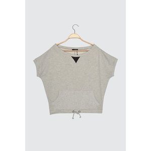 Trendyol Gray PocketEd Assynx Knitted Sweatshirt vyobraziť