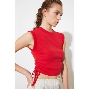 Trendyol Red Assk Detailed Knitted Blouse vyobraziť