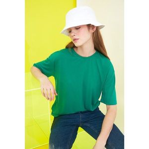 Trendyol Loose Knitted T-Shirt WITH Green Back Embroidery vyobraziť