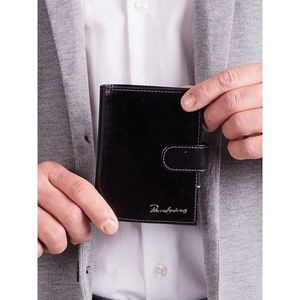 Elegant men´s black leather wallet vyobraziť