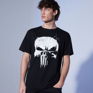 Cropp - Tričko s potlačou The Punisher - Čierna vyobraziť