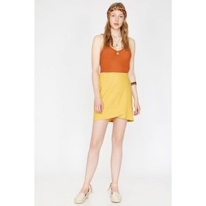 Koton Women's Yellow Mini Normal Waist Skirt vyobraziť