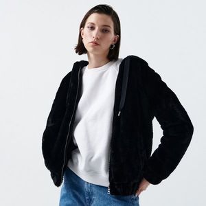 Cropp - Zimná bunda s kapucňou - Čierna vyobraziť