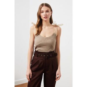 Trendyol Mink Tulle Detailed Knitwear Blouse vyobraziť