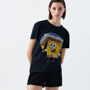 Cropp - Dvojdielne pyžamo s potlačou SpongeBob - Čierna vyobraziť
