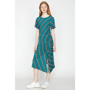 Koton Women's Green Striped Dress vyobraziť