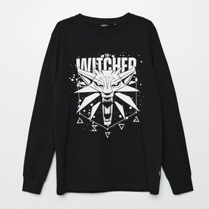 Cropp - Tričko s dlhými rukávmi The Witcher - Čierna vyobraziť