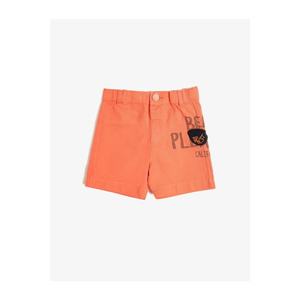 Koton Baby Boy Orange Embroidered Shorts vyobraziť