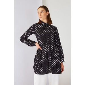 Trendyol Black Button Detailed Printed Dress Tunic vyobraziť